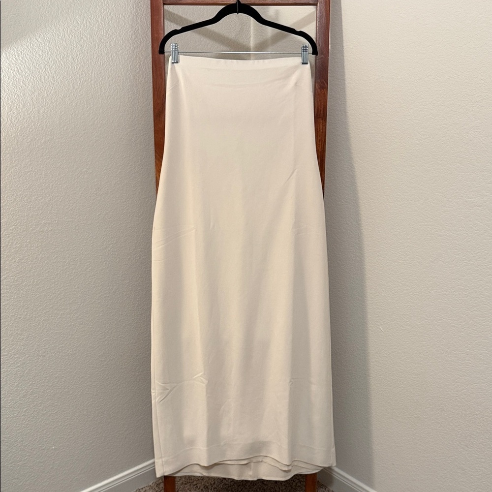 Reformation Nino Dress in Fior Di Latte Cream Strapless Midi Size 10 - Picture 2 of 9